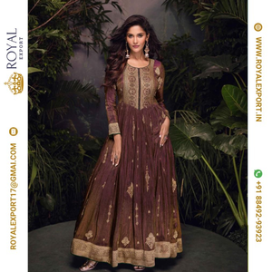 Lanzamiento de un nuevo diseñador exclusivo Pure Viscose Jacquard Silk Free Size Cosido Traje Colecciones Mayorista por Royal Export - Product Image 2