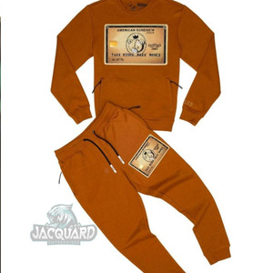 Custom Men's Winter Tracksuit High Quality 100% Cotton Jogger Training Wear Logo <b>Hoodie</b> Sweatpants Set Plus Breathable Windproof - Product Image 4