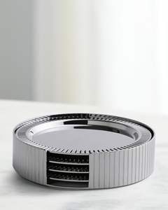 Dessous de verre rond en métal gravé personnalisé avec noms, dates et logos cadeau parfait pour les proches et les événements - Product Image 2