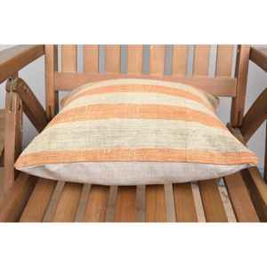 Rustic 16x16 Inch Beige Ikat Patchwork Wool <b>Pillow</b> Quilted and Knitted with Vintage Square Shape Woven Technique for <b>Sofa</b> Use - Product Image 5
