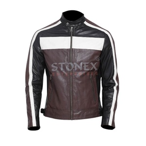 Venta caliente Chaqueta de cuero genuino ajustada para hombres Logotipo personalizable Chaqueta de lona de invierno más popular a un precio - Product Image 1