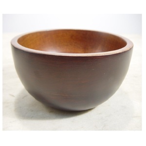 Bol de service rond en bois noir à riz martelé parfait pour servir des aliments décor de cuisine - Product Image 6