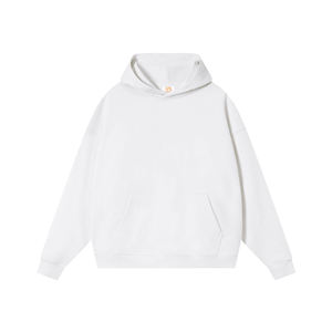 Alta calidad 380 GSM algodón en blanco de gran tamaño hombro caído logotipo personalizado estampado bordado francés Terry sudaderas con capucha para hombre - Product Image 1