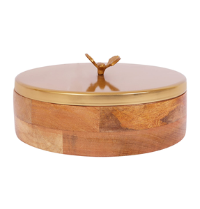 Casserole en bois naturel 100% avec couvercle en laiton et pinces Casserole de taille personnalisée Fournisseur en gros - Product Image 3