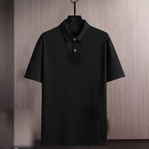 Polo pour homme à manches courtes, tendance estivale, ample, de marque, en coton pur, avec logo personnalisé OEM - Product Image 3