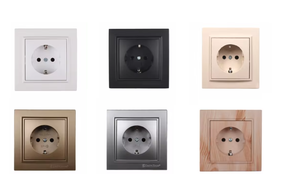 ซ็อกเก็ตฝังผนังไฟฟ้า IP22 220V 16A ลาเต้ทันสมัยพร้อมสายดินพลาสติกทองแดงทองแดงมาตรฐานอียูสหราชอาณาจักร - Product Image 2