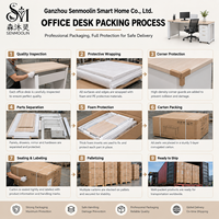Bureau extra long OEM avec étagère de rangement, blanc chaud, double table d'écriture longue, poste de travail compact pour 2 personnes, idéal pour le bureau à domicile