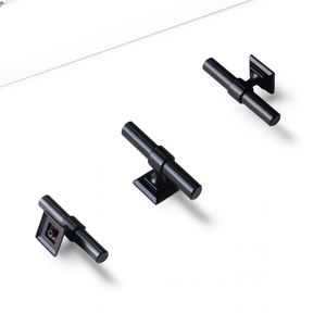 Modern Matte <b>Black</b> Zinc Alloy <b>T</b> <b>Bar</b> Dresser <b>Handle</b> Contemporary Durable Sustainable Easy Installation Drawer Pull for Bathroom - Product Image 3