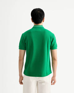 Camiseta de Manga Corta Informal de Alta Calidad para Hombre, Tejida, Estampada, con Botones, Cuello en Contraste Bordado, Transpirable, de Poliéster y Algodón, Ajustada - Product Image 2