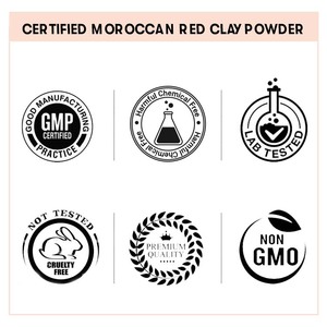 Poudre d'argile rouge marocaine VedaOils à bas prix - Product Image 5