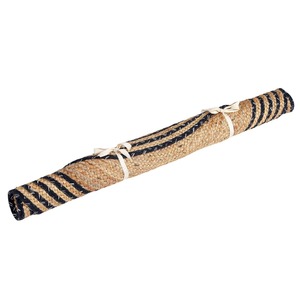 พรมปอกระเจาทรงกลมทำด้วยมือขอบสีดำเป็นมิตรต่อสิ่งแวดล้อมกันลื่นสำหรับใช้ในร่ม/กลางแจ้งการเดินทางและปิกนิก - Product Image 5