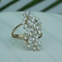 Anillo de Diamante de Lujo Cultivado en Laboratorio para Mujer, 130 Quilates, Color EF, Claridad VS1, Corte Marquesa y Pera, Oro, Oro Rosa, Plata, IGI, SGL, Moderno