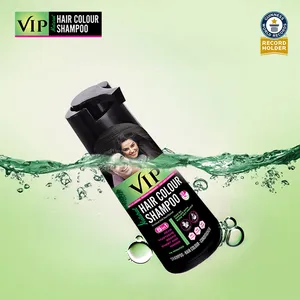 Shampoo colorant capillaire bio VIP 180ml, alternative à la teinture capillaire noire de qualité salon pour hommes et femmes, coloration instantanée de la barbe - Product Image 2