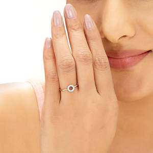 Bague en or rose sertie de diamants Forever Circle - Product Image 2