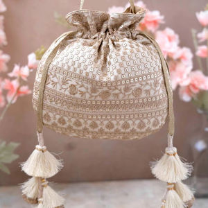 Bolso Potli Bordado de Diseño para Mujer, Bolso de Moda Tradicional para Bodas y Fiestas, Venta al por Mayor - Product Image 1