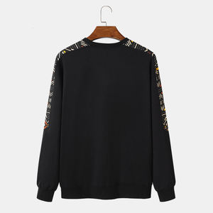 Sudadera de cuello redondo de manga larga suelta teñida Lisa transpirable de lana de alta calidad para hombre de invierno de último diseño - Product Image 2