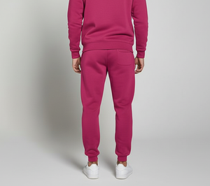 Survêtement solide à capuche unisexe personnalisé pour hommes et femmes | Ensemble de vêtements de sport d'hiver | Tenue chaude 100% coton - Product Image 6