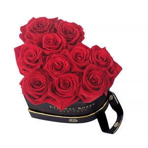 Rosa Eterna Chelsea Negra en Caja de Regalo Escarlata, Caja de Joyería Cuadrada con Rosa Preservada Natural para el Día de San Valentín y el Día de la Madre - Product Image 3