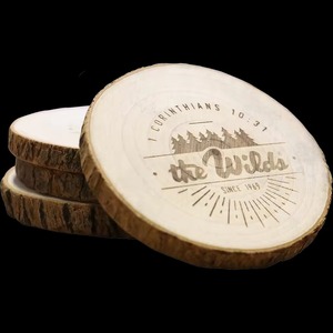 แผ่นรองแก้วไม้มะม่วงเปลือกไม้ทำมือแผ่นรองจานแกะสลักตามสั่ง - Product Image 3