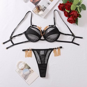 Ensemble de lingerie sexy et respirante en jersey transparent - Collection de sous-vêtements audacieux pour femmes - Ensemble de body et soutien-gorge tendance en 2 pièces - Product Image 6