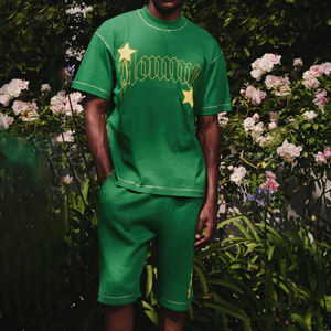 Ensemble T-shirt et short d'été pour homme 100 % coton, personnalisé OEM, respirant, style décontracté, qualité supérieure, imprimé numérique, vente en gros - Product Image 5