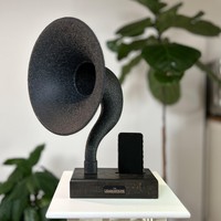 Gramophone multifonctionnel de luxe, haut-parleur passif, amplificateur acoustique, design rétro - Logo personnalisable, décoration intérieure unique, incroyable