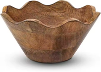 Bols décoratifs en bois sculpté à la main, poli, en racine naturelle, écologiques, design classique, pour la maison, les fêtes, les fruits, les salades et les collations