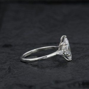 แหวนเพชรโมอิสสำหรับปาร์ตี้งานแต่งงานที่ทันสมัย925เงินสเตอร์ลิงสัญญา - Product Image 4