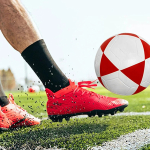 Ballon de football officiel de taille 5 léger en PU TPU cousu à la machine avec logo personnalisable à collage thermique - Product Image 5