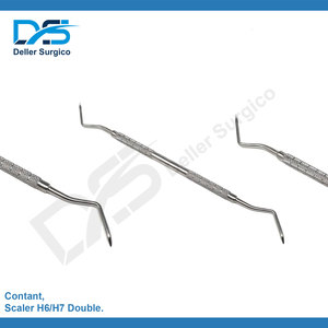 Détartreur manuel en acier inoxydable H6/H7 Curettes dentaires à double extrémité pour l'élimination du tartre gracey parodontal réutilisable - Product Image 2