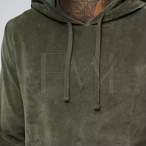 100% Cotton Solid <b>Fabric</b> Breathable Plus Size Men's Two-Piece <b>Velvet</b> Tracksuit Sets with Custom Logo From Pakistan Manufacturer - Product Image 6