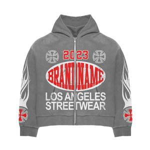 Survêtements de gym deux pièces à fermeture éclair personnalisés à la mode Collection d'hiver à la mode en gris noir grande taille tenue d'entraînement écologique - Product Image 5