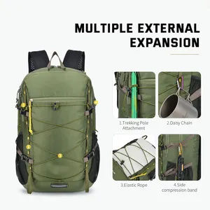 NPOT ransel Hiking kemas, ransel Daypack berpergian ringan 30L untuk wanita pria