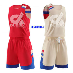 Ensemble de maillots de basket-ball réversibles pour hommes en gros, maillots en mesh respirants avec numéro de joueur, nom d'équipe personnalisable, tailles XS XXS - Product Image 4