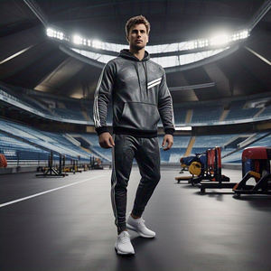 Sublimación personalizada Zip-Up Chándal Hombres Alta calidad Cremallera Sudadera con capucha Pantalones de chándal Traje Entrenamiento Fitness Wear Sublimación Chándales - Product Image 4