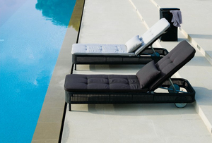 PRSB-024 Lit de soleil moderne en poly rotin pour villa extérieure, hôtel, chambre à coucher, parc avec un design élégant - Product Image 2