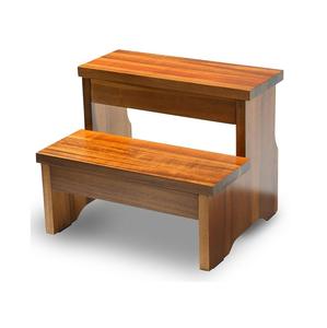 Tabouret d'appoint rustique en bois massif, idéal pour les cuisines de style campagnard, les chambres, les salles de bain et le rangement domestique - Product Image 3