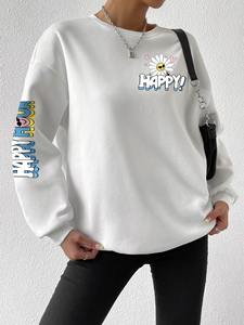 Sudadera con Capucha de Felpa de Algodón para Mujer, con Logotipo Personalizado, Manga Larga, Cuello Redondo, Estilo Casual, Nueva Llegada 2026 - Product Image 4