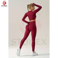 Conjunto de Yoga para Mujer, Leggings de Cintura Alta con Sujetador Deportivo, Ropa Deportiva para Gimnasio y Entrenamiento, Traje para Damas, Impresión de Logotipo Personalizado OEM