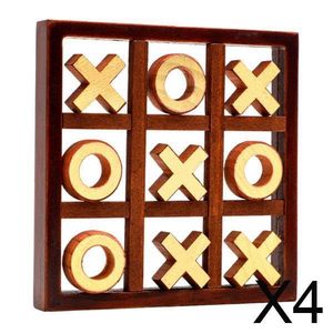 Juego de Mesa de Tres en Raya de Madera Pequeño, Hecho a Mano, Sólido, para Dos Jugadores, Juguete de Mesa para Interacción Padres-Hijos, MOQ 100 Piezas - Product Image 5
