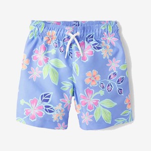 Shorts de baño para mujer, 130 GSM, de poliéster de secado rápido, color morado claro, con logotipo bordado personalizado, shorts de playa para mujer - Product Image 2