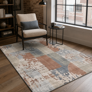 <b>Rug</b> Weavers RW7003 Mosaic Navy Geometric Washable <b>Rug</b> Dropshipping Wholesale Washable Chenille 10 Sizes - Product Image 6
