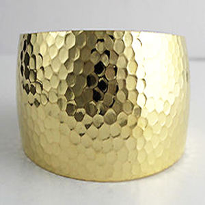 1940 californie Floral nouvel an marron martelé en relief manchette festival bracelet bijoux américain en laiton bracelet Artisan bijoux - Product Image 6