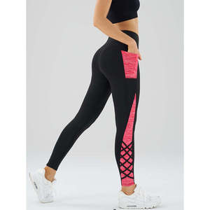 Pantalones de Yoga de Cintura Alta para Mujer, Leggings Deportivos No Transparentes con Bolsillo Lateral, Pantalones Elásticos para Gimnasio, Correr y Pilates, Color Sólido - Product Image 1
