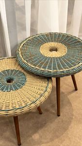 Best-seller Napperons de table en rotin de base faits à la main Napperons ronds Décoration en rotin pour cuisine et salle à manger Réglage occasionnel de la maison - Product Image 3