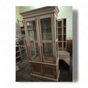 Furniture Living Room Wooden Oak Showcase Cloth Rack Shop Shelves and Display <b>Cabinet</b> Wood <b>Shoe</b> Rack Glass Display <b>Cabinet</b> - Product Image 5