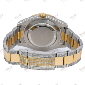 Montre-bracelet haut de gamme en diamant Moissanite Design glacé brillant avec bracelet en acier inoxydable pour hommes et femmes - Product Image 6