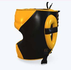 Protector de cabeza de cuero Premium con marco de hierro para boxeo, MMA y Maui Thai, protector de cabeza de boxeo de entrenamiento de diseño personalizado profesional - Product Image 3
