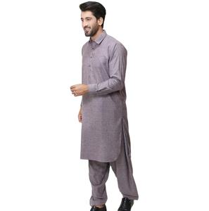 Shalwar Kameez pakistanais respirant pour hommes, de haute qualité, décontracté, personnalisé, uni, tenue culturelle nationale, Salwar Kameez pour hommes - Product Image 1