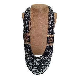 Colliers Pendentifs en Mosaïque Perlée Tendance en Gros, Bijoux Artisanaux Créatifs, Anniversaires, Bijoux Bohèmes à la Mode, Noir - Product Image 1